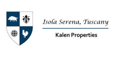 Isola Serena, Tuscany logo, Kalen Properties crest